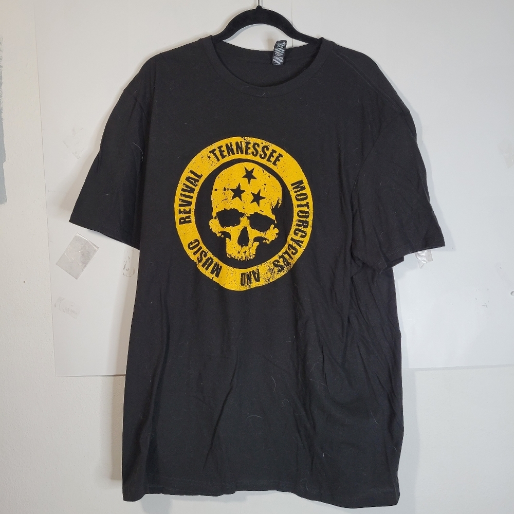 Mens District The concert tee Black Motorcycle and Music Revival Tennessee S 2xl